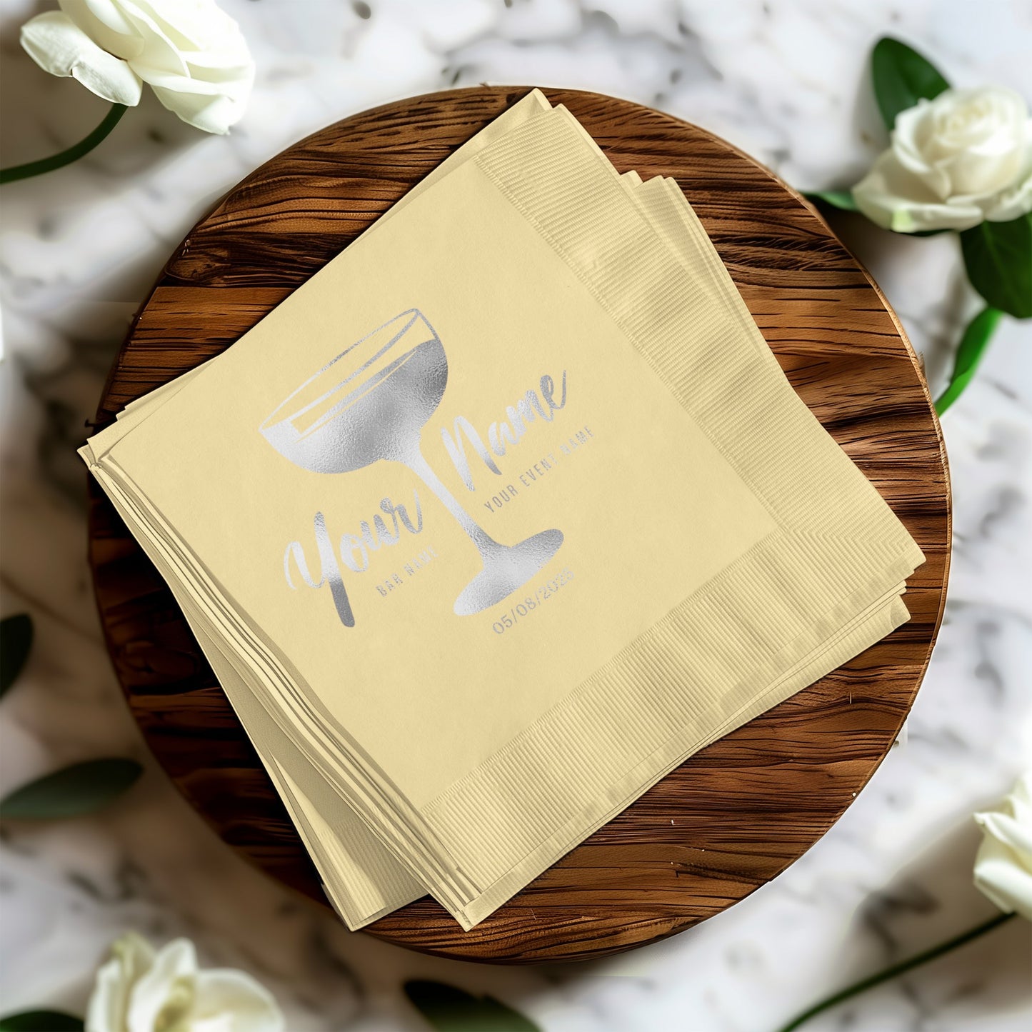 Personalized Custom Printed Cocktail Napkins product