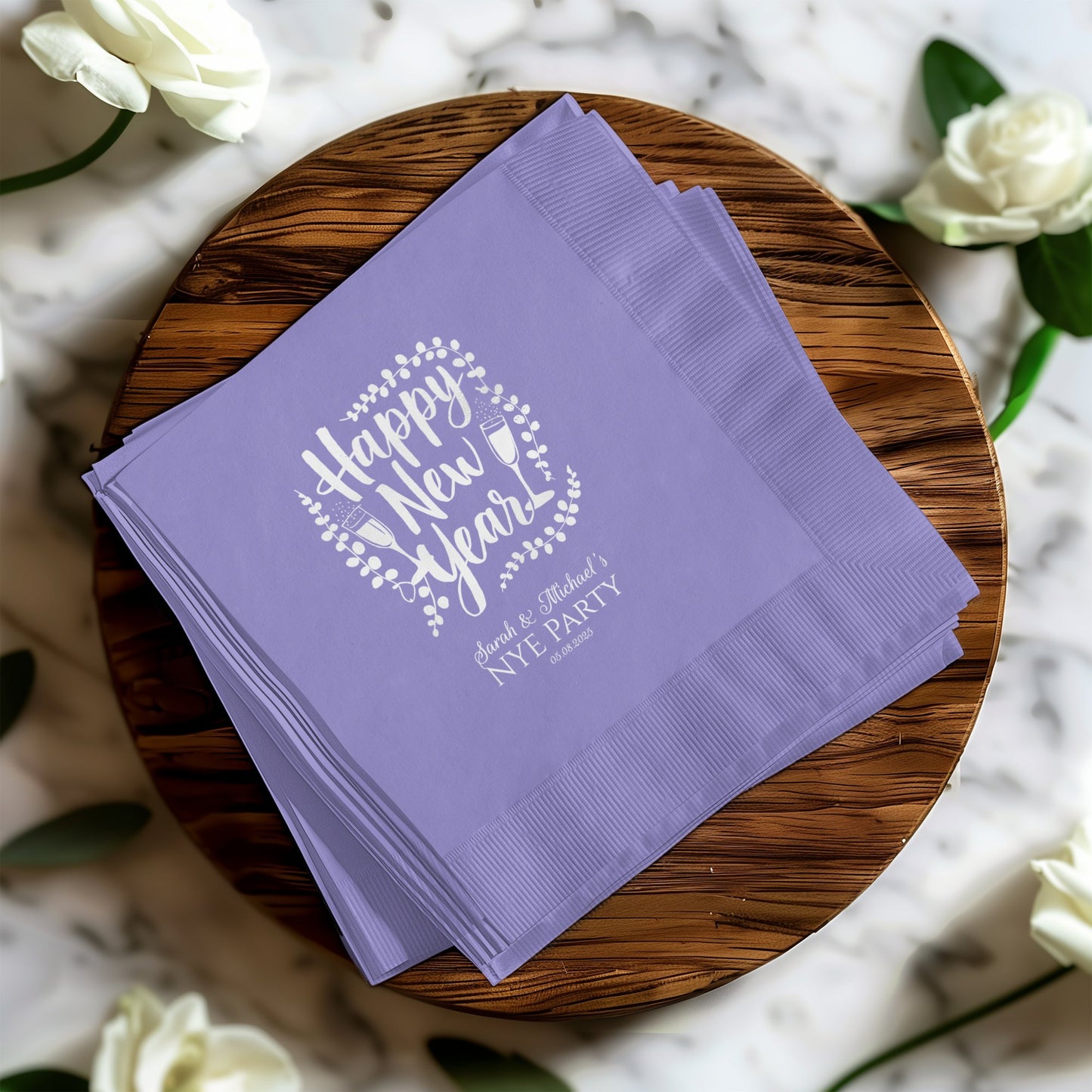 Happy New Year Personalized Printed Napkins product