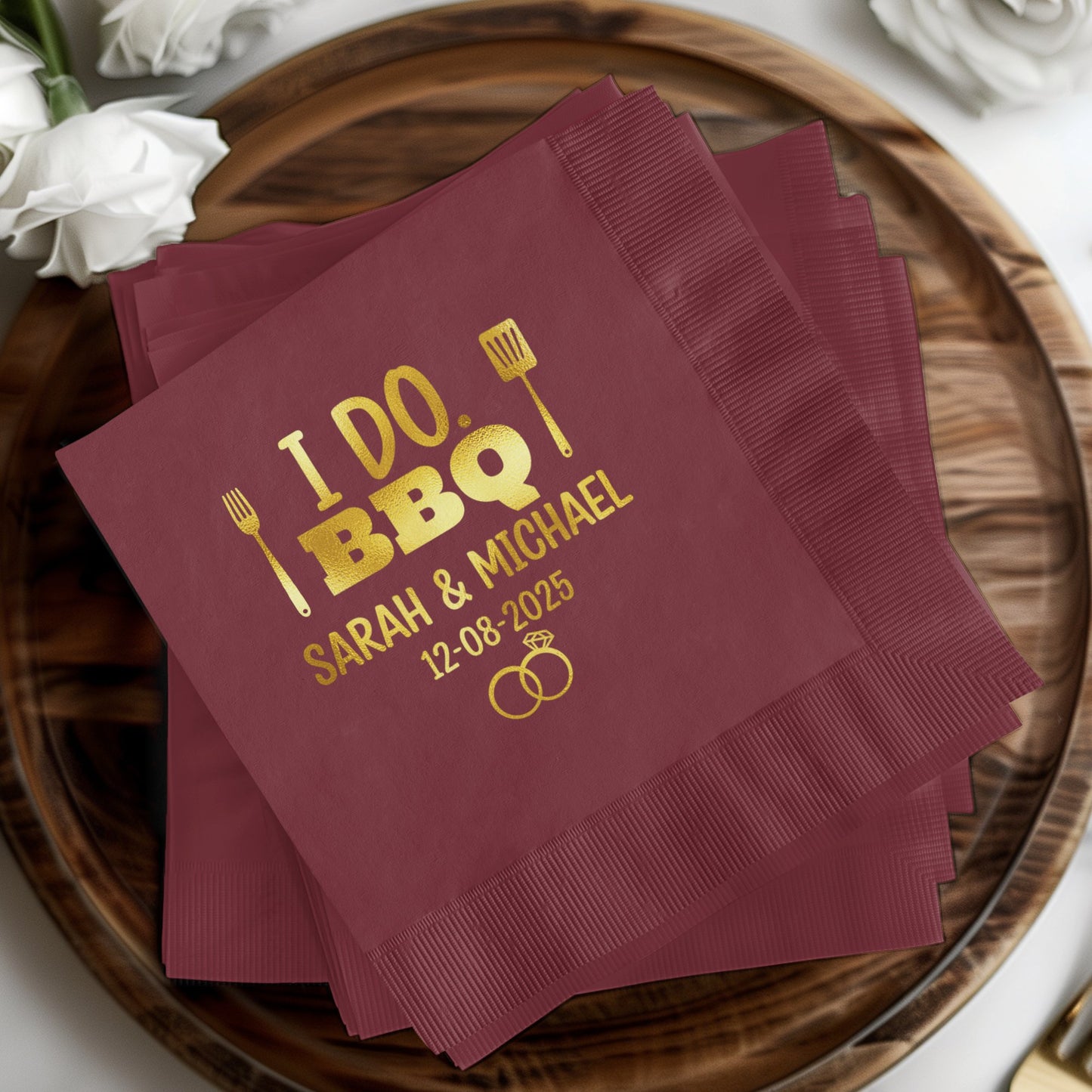 I Do BBQ Personalized Wedding Napkins product type