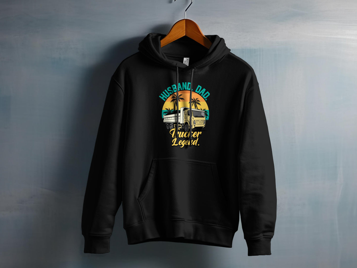 Husband Dad Trucker Legend Hoodie product