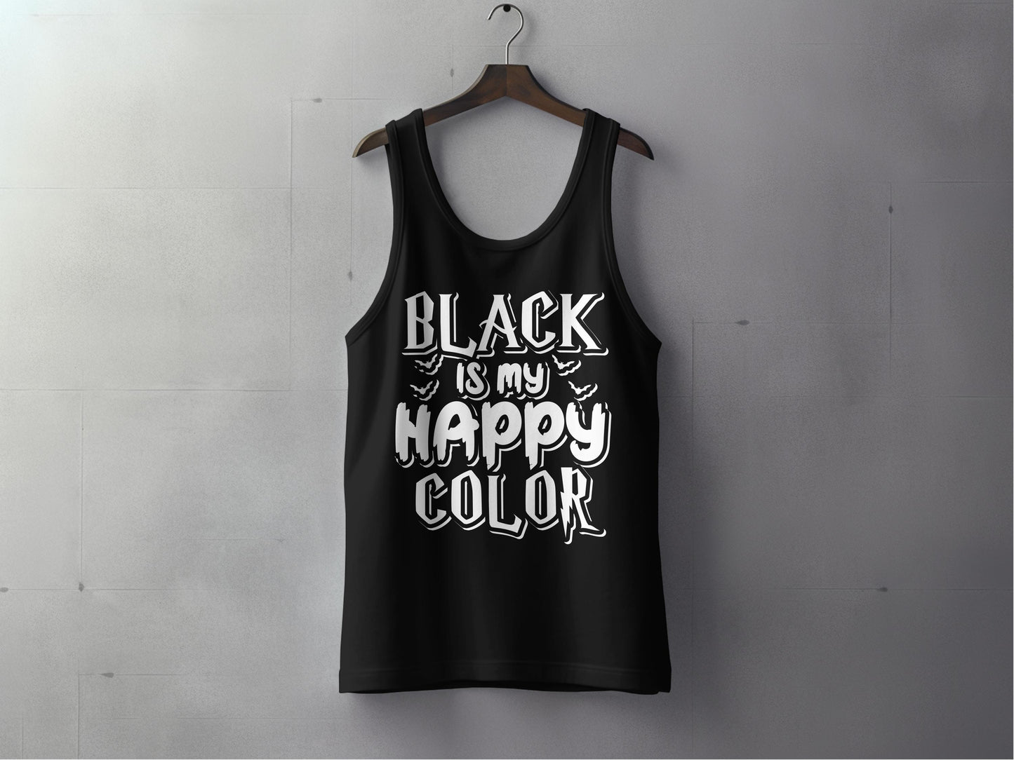Black Is My Happy Color Printed Tank product