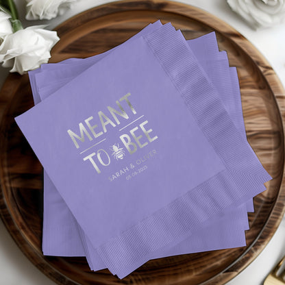 Meant to Bee Custom Printed Wedding Napkins product type
