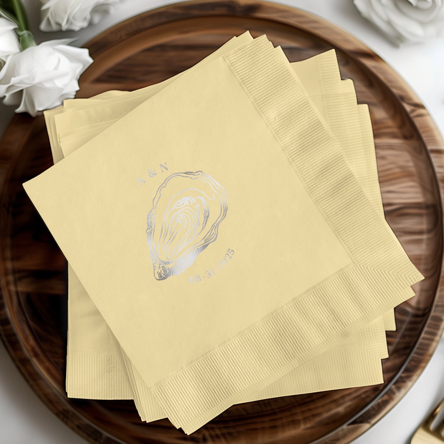 Personalized monogrammed event napkins customized product