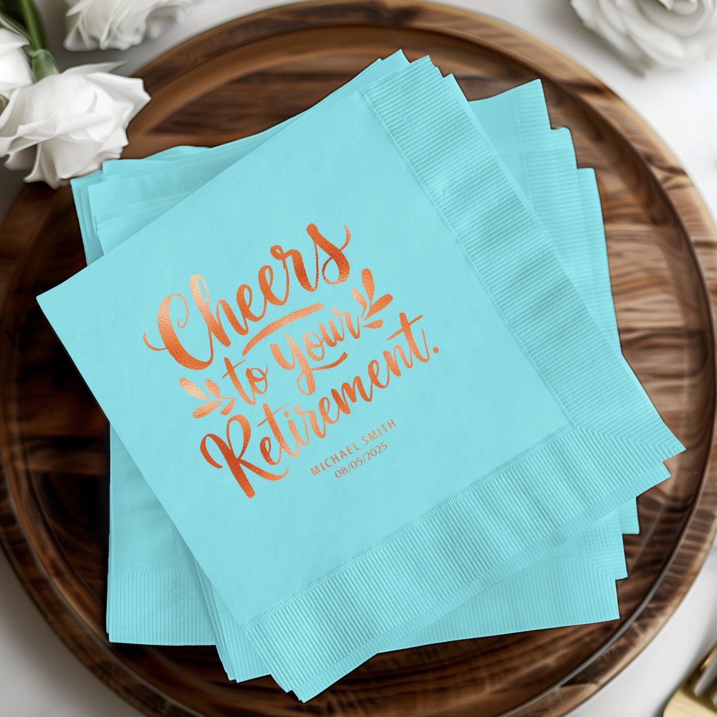 Cheers to Your Retirement Personalized Napkins product type