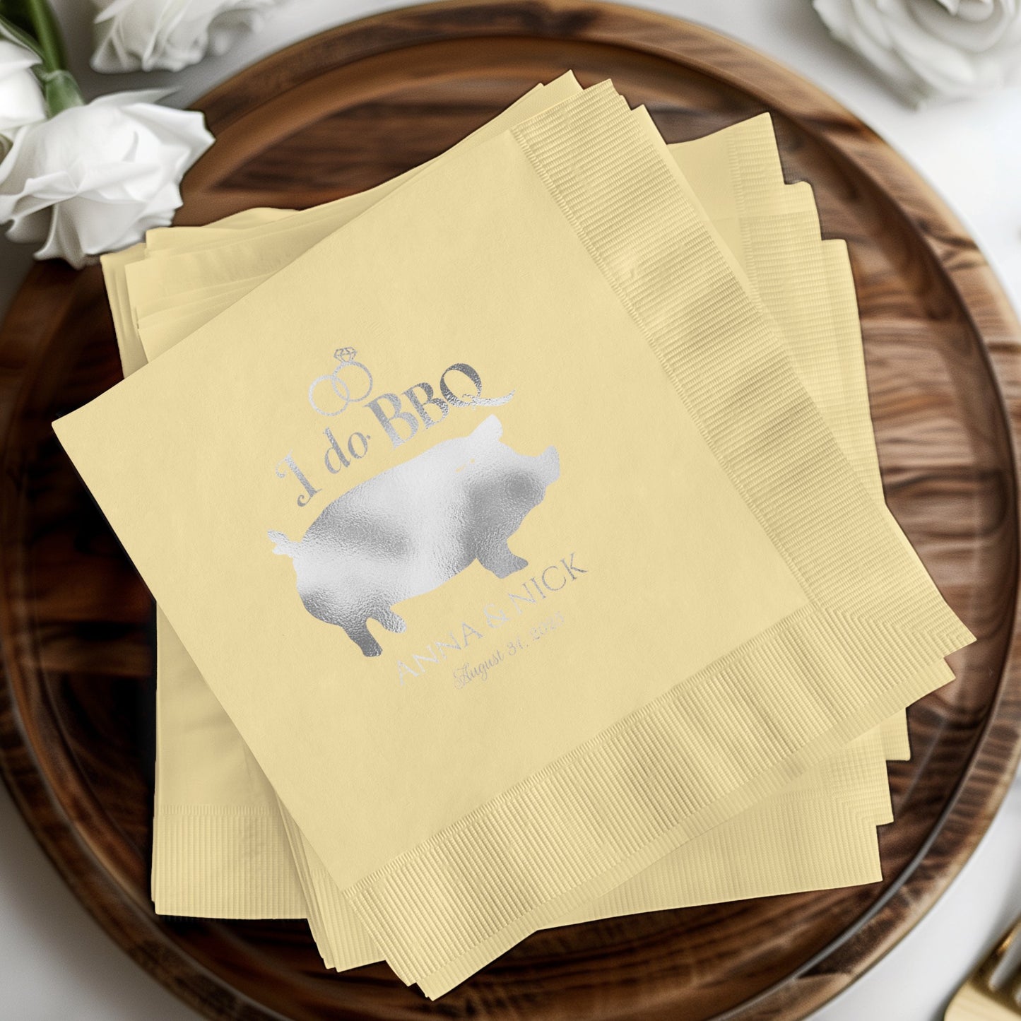 I do BBQ Pig Personalized Yellow Napkins product type